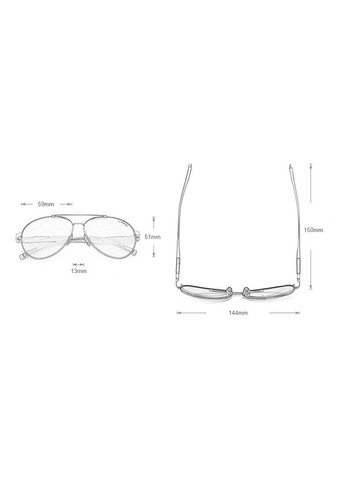 Мужские поляризационные солнцезащитные очки NF7228 Black Silver KINGSEVEN (303401582)