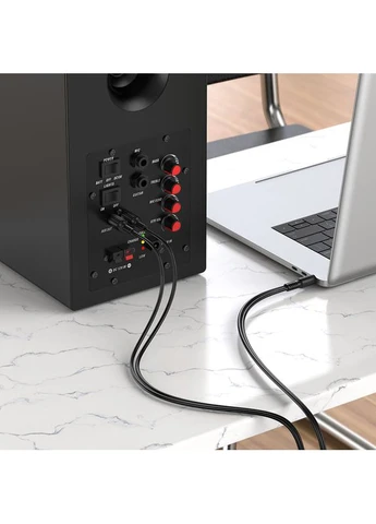 Аудіокабель BL11 AUX 3.5 мм – 2 × RCA 1.5 м чорний Borofone (401880868)