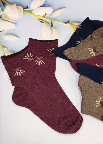 Комбинированные носки женские без резинки медицинские 6 пар 237/6 р.36-40 XTeam цветочные (351581635)