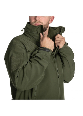 Оливкова демісезонна куртка helikon gunfighter softshell shark skin windblocker olive green Helikon-Tex