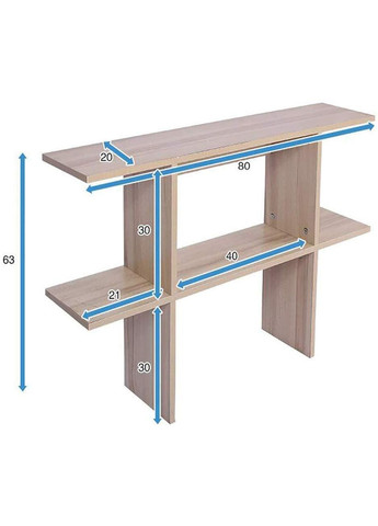 Настольная книжная полка из дерева Ильф зефир (КПЛ-000620) No Brand (328414193)