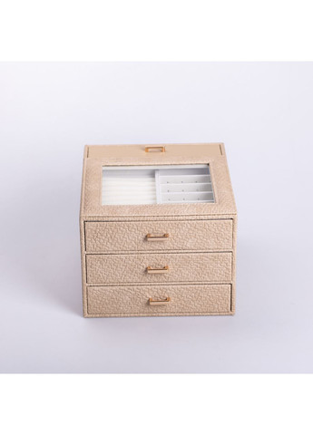 Скринька для прикрас з еко шкіри 3 яруси органайзер для ювелірних виробів Yiwu (360455053)