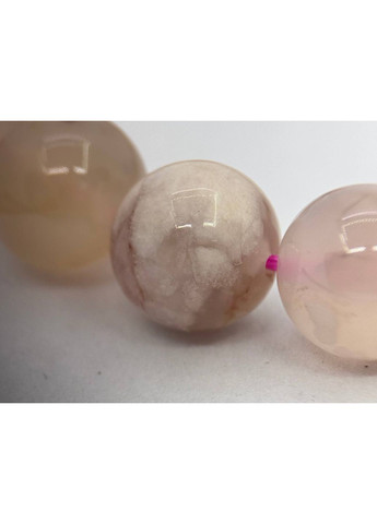 Браслет з квіткового агату 18,8 см Рожевий (12688) No Brand (356109145)