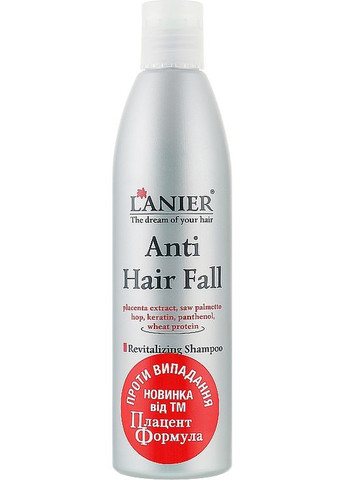 Шампунь відновлювальний Ланьєр "Проти випадіння волосся" Lanier Anti Hair Fall Shampoo 20ml (91623-31017430) Placen Formula (368659456)