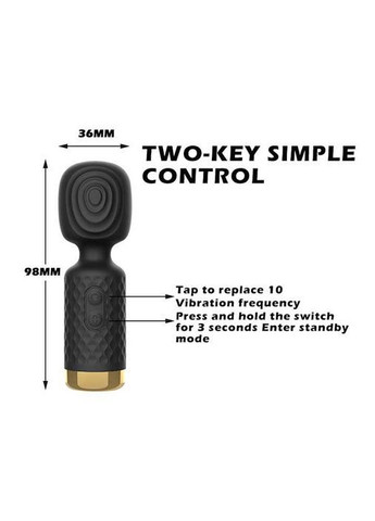 Міні вібратор для клітора USB чорний — Вібратори No Brand (366892181)