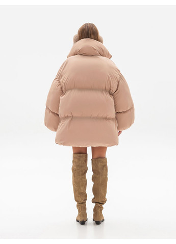 Кремовая зимняя куртка женская зимняя oversized ZF inspire