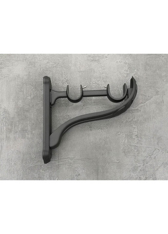 Карниз Люксор гладка штанга подвійний ретро 25/19 мм 300 см чорний матовий Quadrum (352782923)