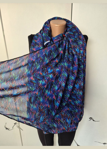 Палантин жіночий в різнокольорові зигзаги 198х138 см No Brand (327430571)