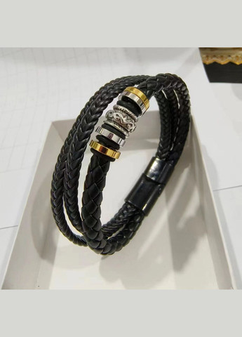 Кожаный браслет с магнитной пряжкой из титановой неравеющей стали Nobrand (302893020)