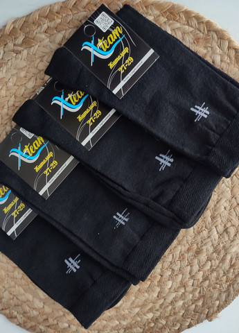 Чёрные носки мужские высокие 6 пар житомир ms 110/6 XTeam однотонные (352503906)