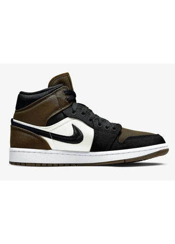 Кросівки 1 Mid Toe Olive/Black DV0427-301 Air Jordan комбіновані демісезони (399416388)
