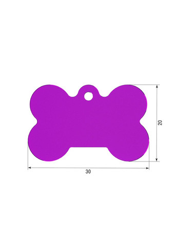 Адресник для собаки Purple 30x20мм Ekostar (367609559)