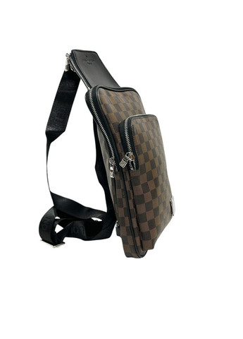 Чоловіча нагрудна сумка LV з єко-шкіри 76131-A чорно-сіра 31 x 19 x 5 No Brand (372744475)