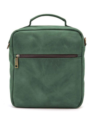 Сумка планшет через плече з натуральної шкіри чоловіча для документів та для телефону середня Зелений 40286 TARWA (361348786)