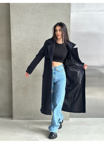 Жіночий стильний тренч із бавовни на підкладці — базова модель для сучасних образів (заміри в описі) GD/GL Модний простір на гудзиках демісезон (368760623)