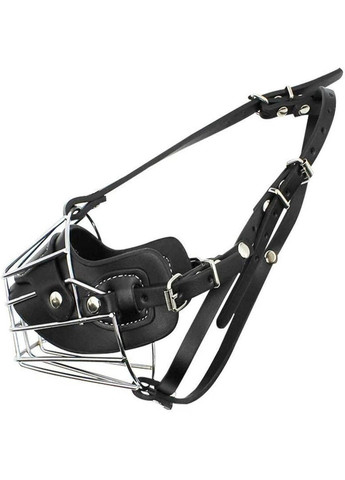 Намордник для собак, металлический кожаный Черный L Maychan (308862963)