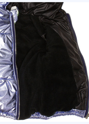 Блакитна демісезонна куртка для дівчинки блакитний металікb Одягайко