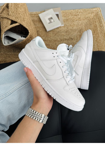 КРОСІВКИ ЖІНОЧІ NIKE DUNK FULL WHITE НАЙК СБ ДАНК No Brand білі демісезони (367172939)