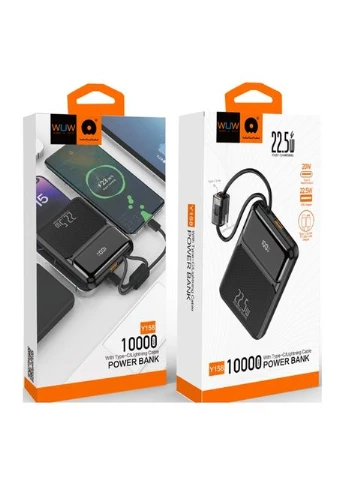 Внешний аккумулятор (PD22.5W быстрая зарядка) 10000mAh Black () WUW Y158 (381609414)