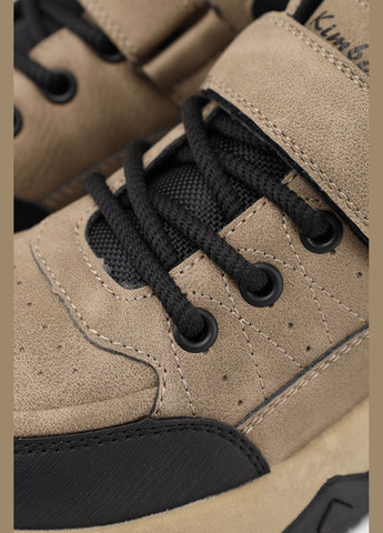 Бежевые демисезонные кроссовки для мальчика цвет бежевый цб-00282094 Kimboo