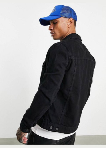 Чорна демісезонна куртка джинсова весняно-літня Asos