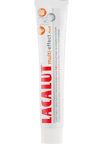Зубная паста "Мультиэффект плюс" Multi-Effect Plus Toothpaste 75ml (815543-52664) Lacalut (368605376)