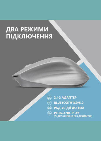 Мышь MF280 Silent Wireless/Bluetooth Gray (-MF280WGR) 2E (305835881)