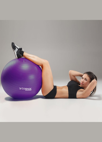 М'яч для фітнесу (фітбол) 75 см Anti-Burst XR-0027 Violet Cornix (318867543)