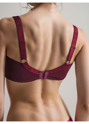 Бордовий бюстгальтер 5008 d Finikin з кісточками нейлон, еластан
