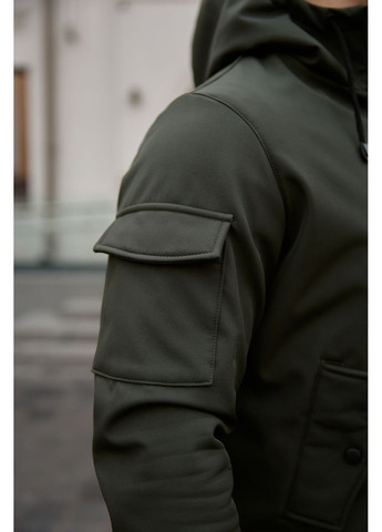 Оливковый (хаки) демисезонный стильный мужской костюм No Brand