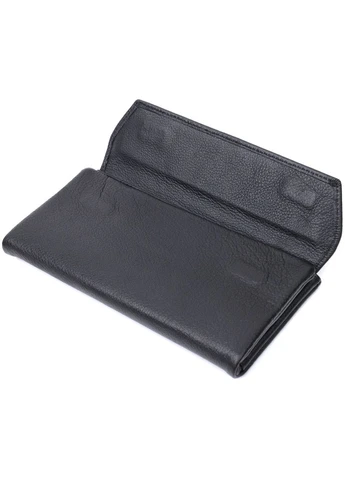 Жіноче портмоне з блоком для карт з натуральної шкіри 22698 Чорний st leather (341254406)