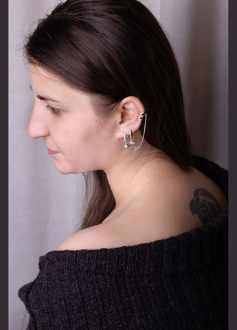 Серебряная серьга с кафе (4996) IRIJ (331016762)