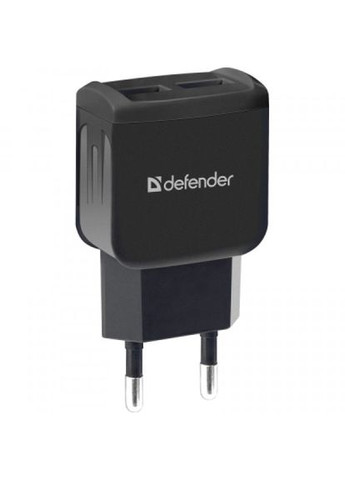 Зарядний пристрій Defender epa-13 black, 2xusb, 5v/2.1a, package (268142659)
