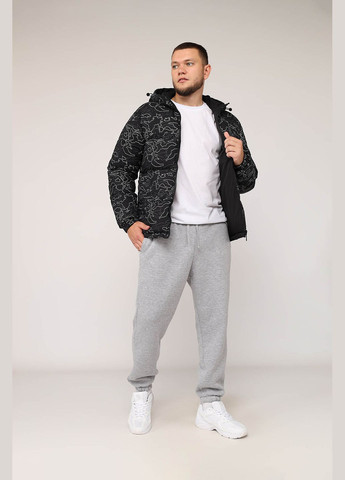 Черная зимняя куртка двусторонняя мужская цвет черный цб-00276130 Yuki