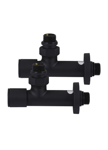 Набір Кран вентильний кутовий з американкою LUX 1/2″ 7777 (2шт.) BLACK (1уп) Solomon (301219308)