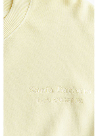 Желтый свитшот из хлопка H&M однотонный (365436978)