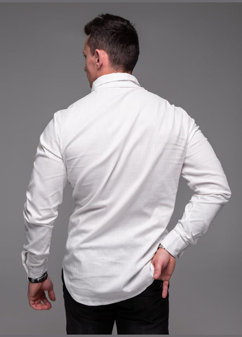 Белая праздничный, повседневный, классическая, вечерний, кэжуал рубашка однотонная Vakko