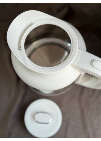 Дисковой стеклянный электрочайник EKG-25010W 1,2л чайник электрический LED подсветка 1630Вт Белый Grunhelm (357208027)