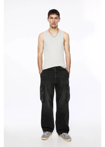 Черные джинсы демисезон,черный, Pull & Bear