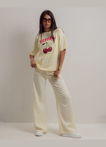 Футболка cherry жовтий Bisou - (342066031)