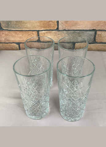 Набір високих стаканів для напоїв та коктейлів з 4 шт Timeless 470 мл ПУ 520055 Pasabahce (302312038)