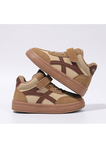 Утеплені хайтопи на липучках та шнурівках-резинках No Brand (365807178)