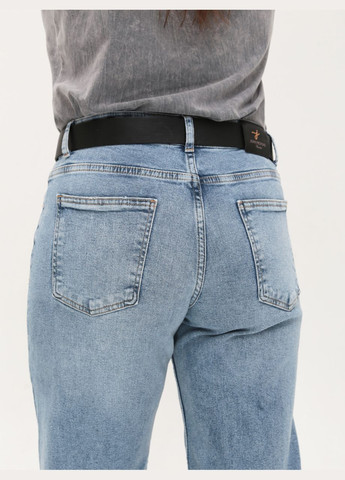 Джинсы женские голубые широкие с высокой посадкой Палаццо Rich - (322999588)