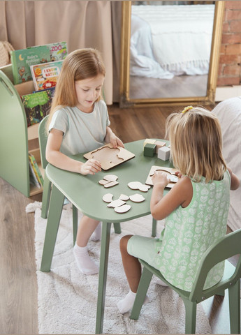 Дитячий столик і два стільчика для дітей 2-4 років Зелений Tatoy (292867424)