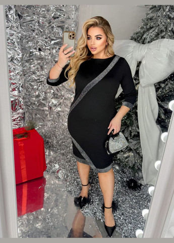 Черное вечернее, откровенный, повседневный, деловое, коктейльное, праздничный платье женское No Brand однотонное