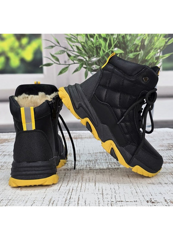 Черные повседневные зимние ботинки зимние для мальчика Paliament