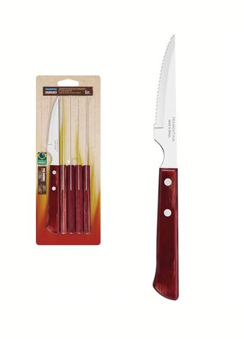Набір ножів для стейку Barbecue Polywood, 101.6 мм Tramontina (278367261)