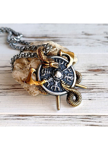 Кулон амулет Вегвізир з драконом No Brand (364203151)