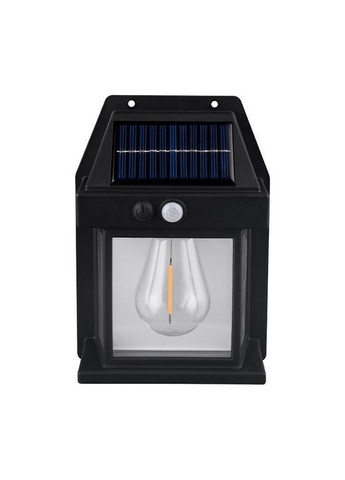 Вуличний світильник на сонячних батареях лампа фасадна ретро COBA BK-888 Чорна No Brand (366447351)