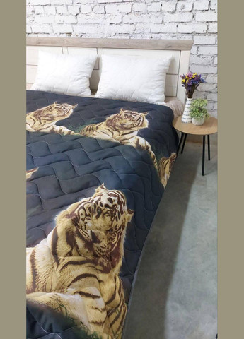 Одеяло для лета для аллергиков Полуторное 145х215 с тиграми (П4К-lito-kovdra-001/10) No Brand (306633276)